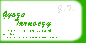 gyozo tarnoczy business card